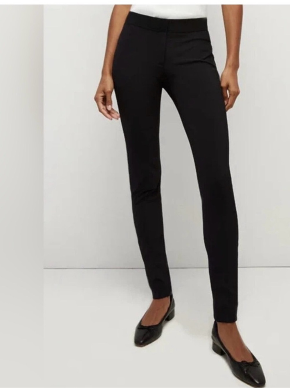 Veronica Beard Black Scuba Legging Trouser Stretch Elastic Waistband Size 12